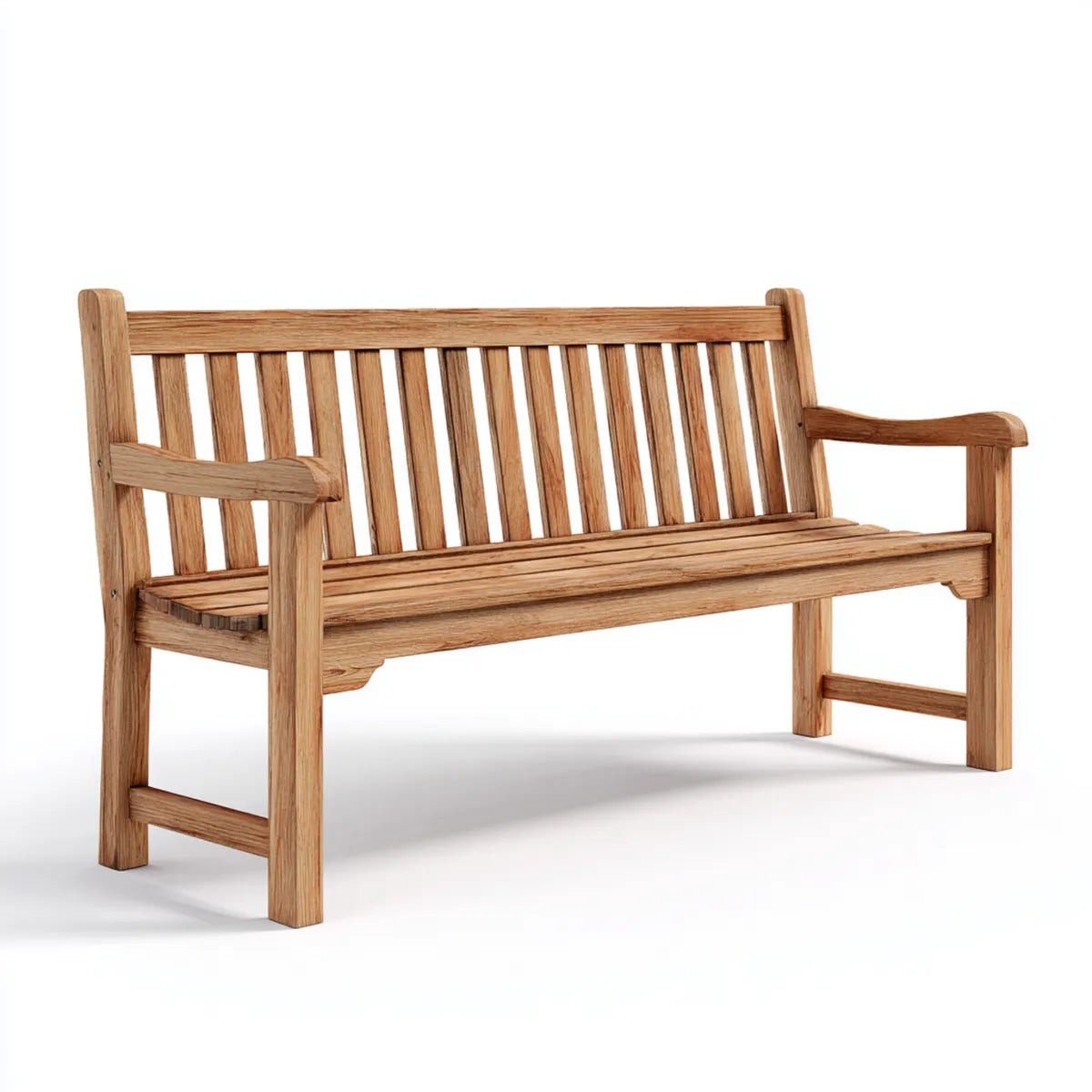 Ławka ogrodowa 3 naturalne kwadraty w prostokątnym teku stałym 150 x 59 x 90 cm