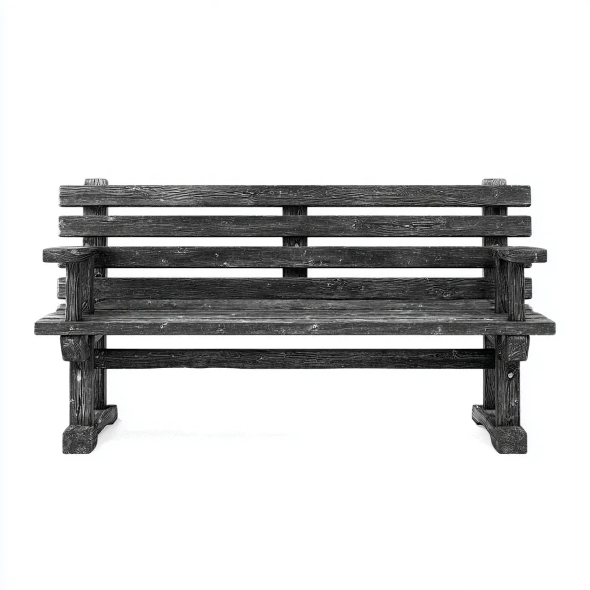 Ławka ogrodowa 3 czarne lite drewno czarne 150 x 60 x 85 cm prostokątne
