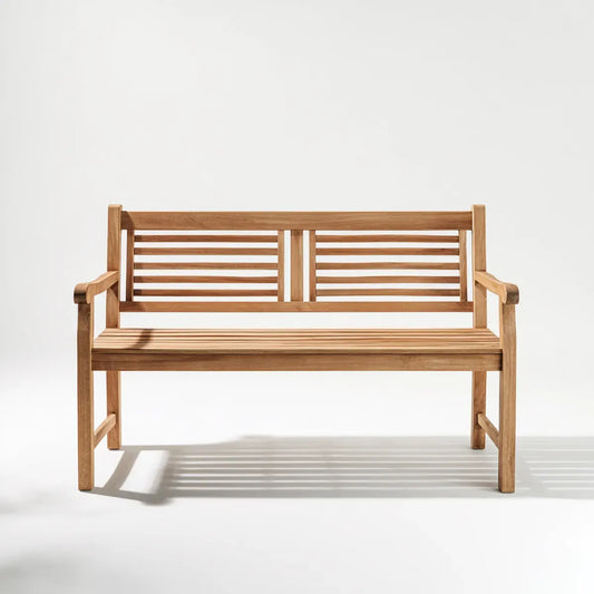 Ławka ogrodowa, 2 fotela ławka ogrodowa brązowa w litym drewnie prostokątna akacja 120 x 65 x 90 cm