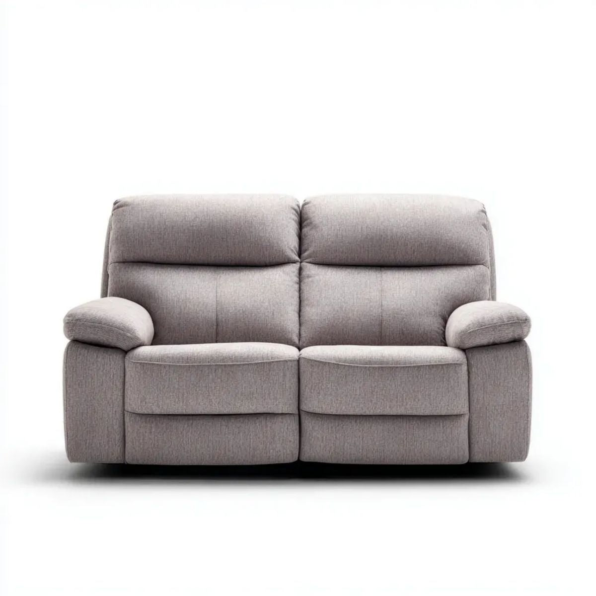 Sofa, 2-osobowa relaksujący sofa uchylny szara w poliestrze 160 x 95 x 102 cm
