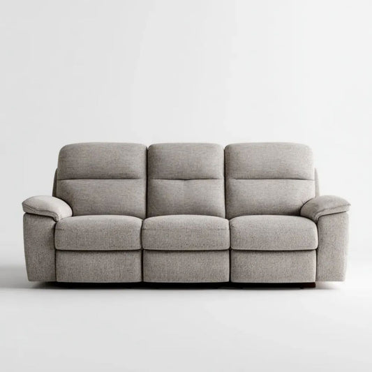 Sofa, 3-osobowa w kolorze siwym sofa w kolorze szarym i poliestrowym tkaniny, 210 x 95 x 100 cm