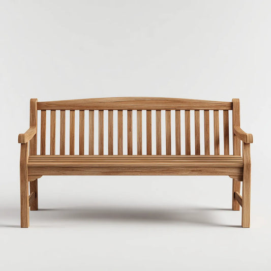Ławka ogrodowa 3 naturalne kwadraty w prostokątnym teku stałym 150 x 62 x 90 cm