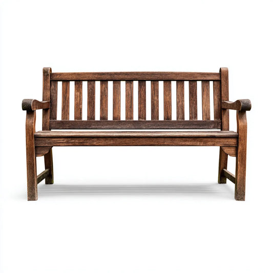 Ławka ogrodowa 2 prostokątne brązowe ławka z litego drewna 150 x 65 x 92 cm