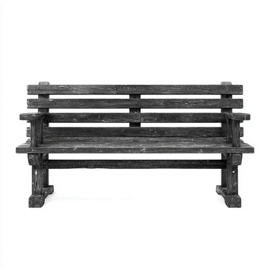 Ławka ogrodowa 3 czarne lite drewno czarne 150 x 60 x 85 cm prostokątne