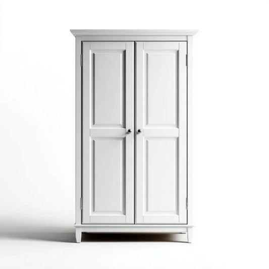 Szafa, Szafka Białego pokoju w MDF i Biała Pirempina z 2 drzwiami, 100 x 50 x 190 cm